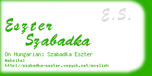 eszter szabadka business card